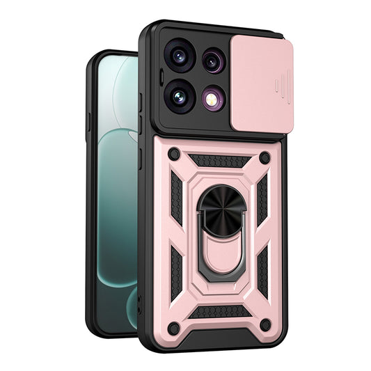 Maska za Oppo Reno16 F / Reno16 FS, Techsuit, CamShield, Ružičasto zlatna