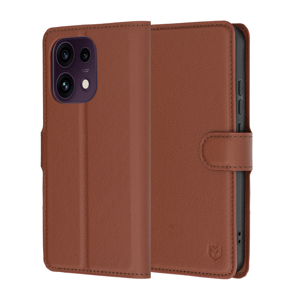 Futrola za Oppo Reno16 F / Reno16 FS, Techsuit, Kožna Folio, Smeđa