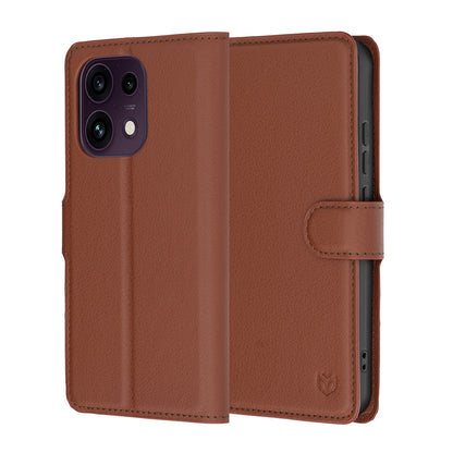 Futrola za Oppo Reno16 F / Reno16 FS, Techsuit, Kožna Folio, Smeđa