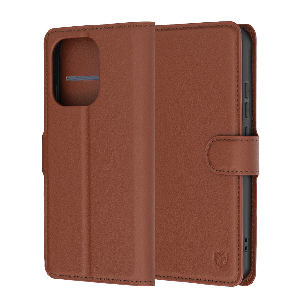 Futrola za Oppo Reno16 F / Reno16 FS, Techsuit, Kožna Folio, Smeđa