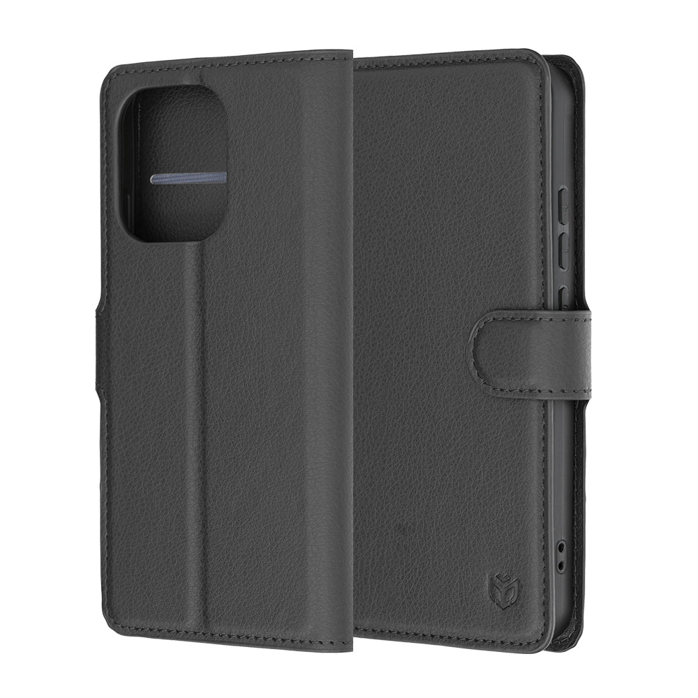 Futrola za Oppo Reno16 F / Reno16 FS, Techsuit, Kožna Folio, Crna