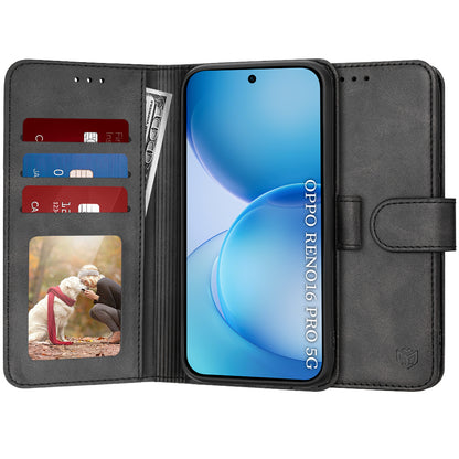 Futrola za Oppo Reno16 Pro, Techsuit, Diary Book, Crna