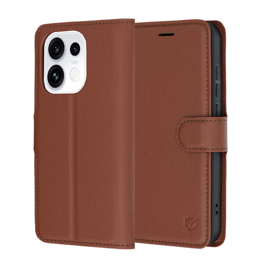 Futrola za Oppo Reno16 Pro, Techsuit, Leather Folio, Smeđa