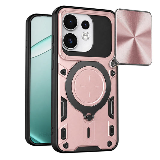 Maska za Oppo Reno16 / Reno16 Pro, Techsuit, CamGuard Pro, Ružičasto zlatna