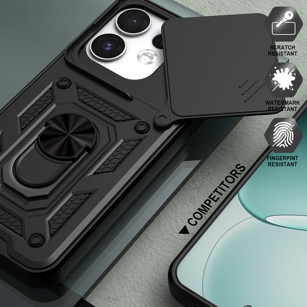 Maska za Oppo Reno16 / Reno16 Pro, Techsuit, CamShield, Crna