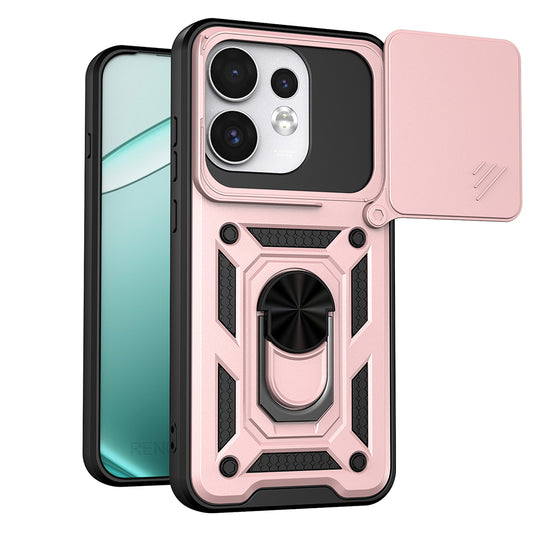 Maska za Oppo Reno16 / Reno16 Pro, Techsuit, CamShield, Ružičasto zlatna