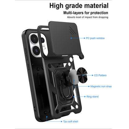 Maska za Oppo Reno16 / Reno16 Pro, Techsuit, CamShield, Ružičasto zlatna