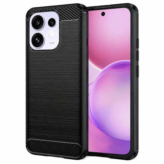 Maska za Oppo Reno16 / Reno16 Pro, Techsuit, Karbon, Crna