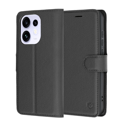 Futrola za Oppo Reno16 / Reno16 Pro, Techsuit, Leather Folio, Crna