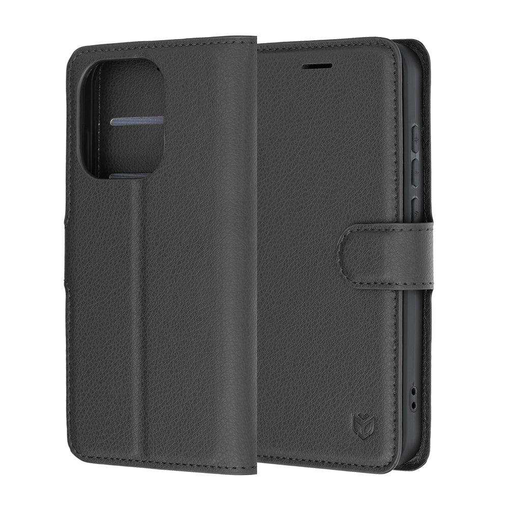 Futrola za Oppo Reno16 / Reno16 Pro, Techsuit, Leather Folio, Crna