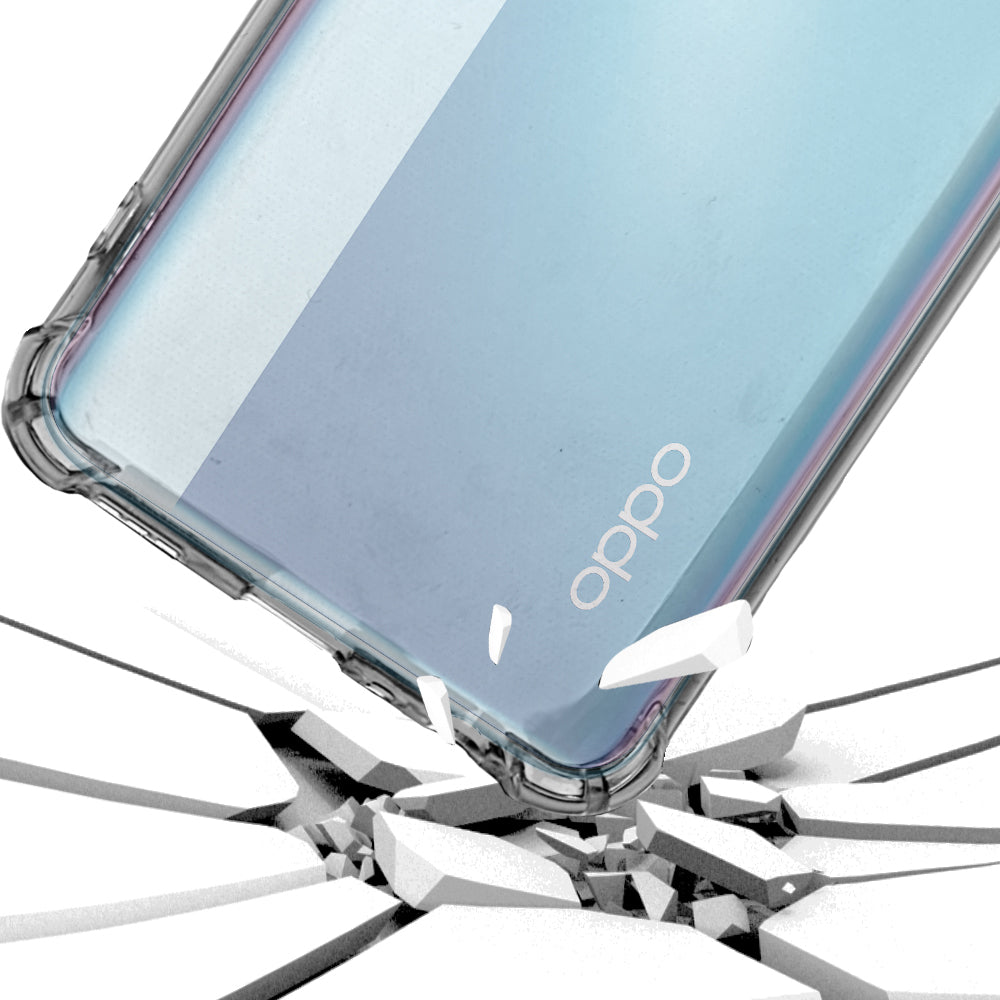 Maska za Oppo Reno4 Lite, Techsuit, Shockproof Clear, Prozirna