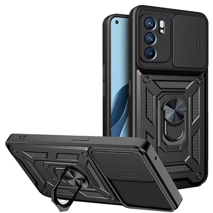 Maska za Oppo Reno6 5G, Techsuit, CamShield, Crna