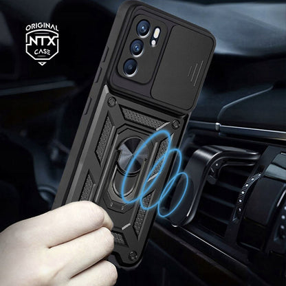 Maska za Oppo Reno6 5G, Techsuit, CamShield, Crna
