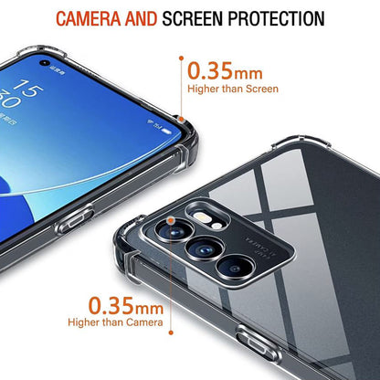 Maska za Oppo Reno6 5G, Techsuit, Shockproof Clear, Prozirna