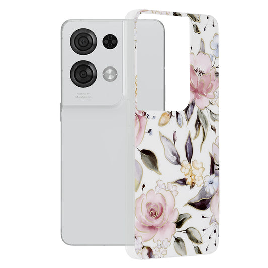 Maska za Oppo Reno8 Pro, Techsuit, Marble, Bijela