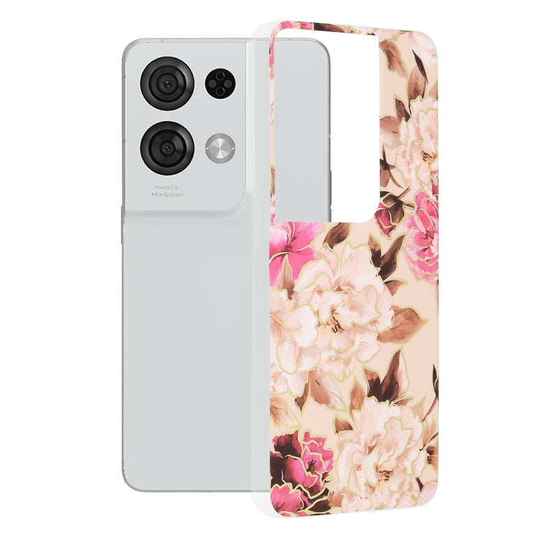 Maska za Oppo Reno8 Pro, Techsuit, Marble, Bež