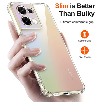 Maska za Oppo Reno8, Techsuit, Shockproof Clear, Prozirna