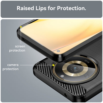 Maska za Realme 11 4G, Techsuit, Karbon, Crna