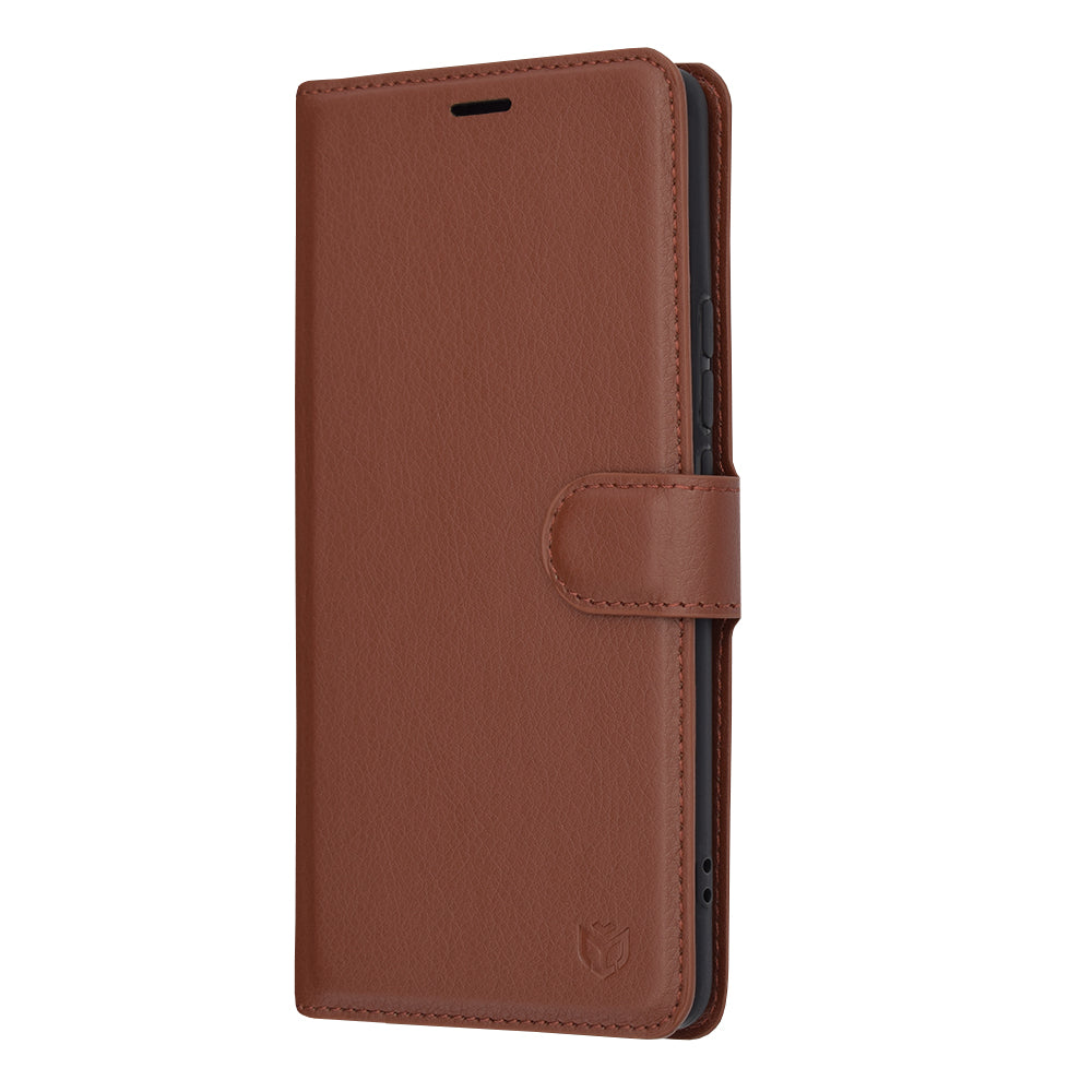 Futrola za Realme 12 Pro / 12 Pro+, Techsuit, Kožna Folio, Smeđa