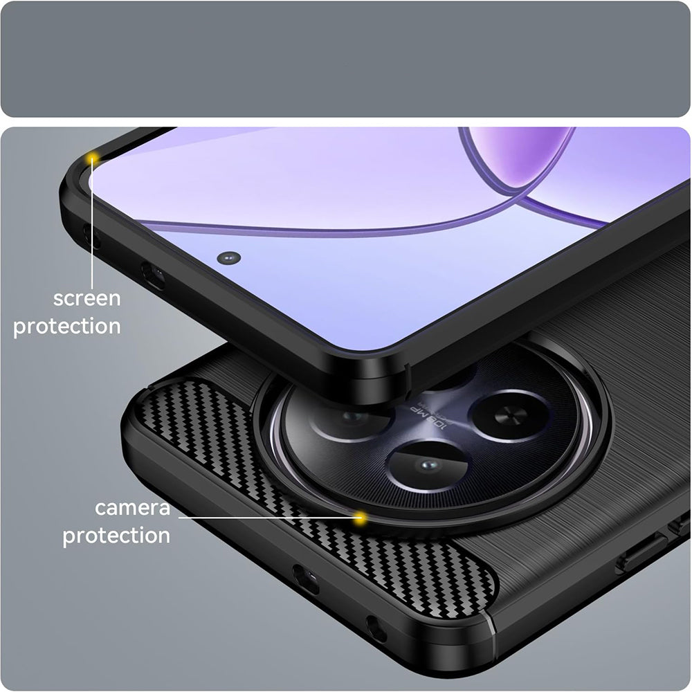 Maska za Realme 12, Techsuit, Karbon, Plava