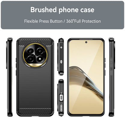 Maska za Realme 13 Pro / 13 Pro+, Techsuit, Karbon, Crna