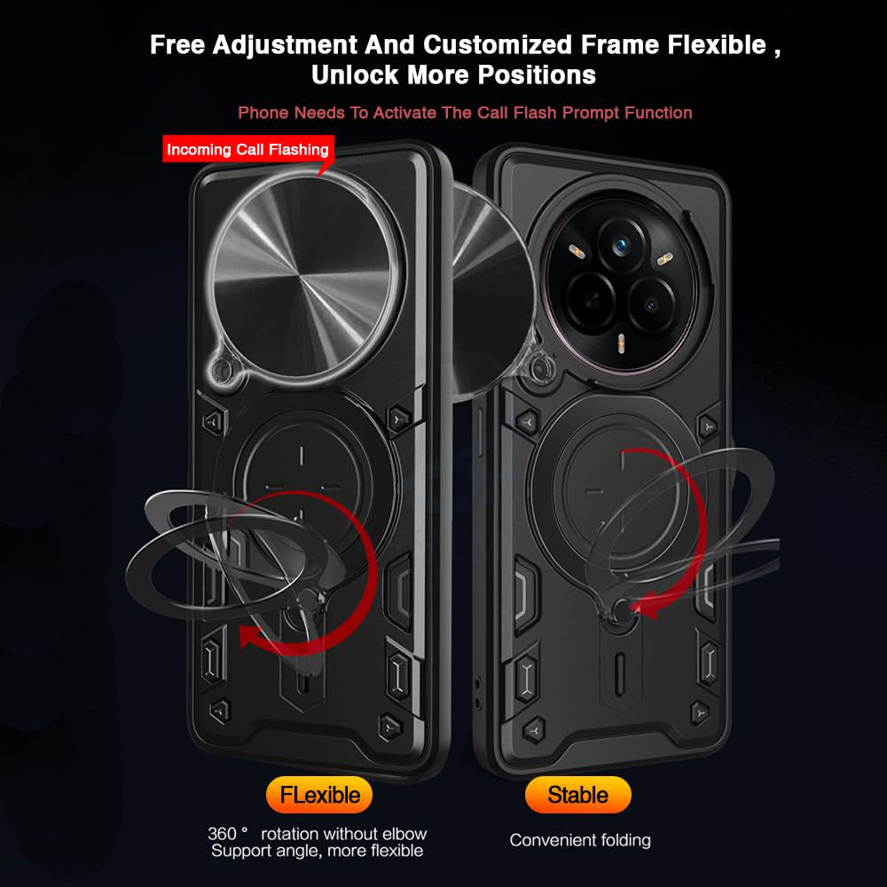 Maska za Realme 14 Pro+, Techsuit, CamGuard Pro, Crna