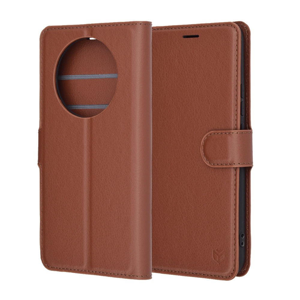Futrola za Realme 14 Pro+, Techsuit, Kožna Folio, Smeđa