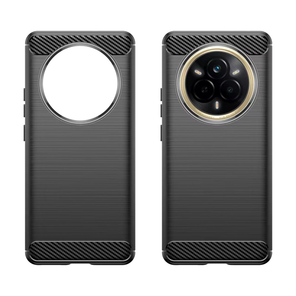 Maska za Realme 14 Pro, Techsuit, Karbon, Crna