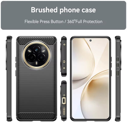 Maska za Realme 14 Pro, Techsuit, Karbon, Crna