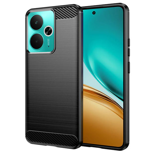 Maska za Realme 14T / 14, Techsuit, Karbon, Crna