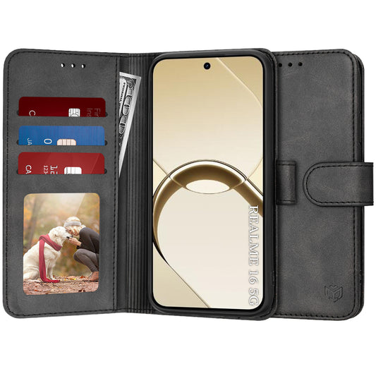 Futrola za Realme 16, Techsuit, Diary Book, Crna