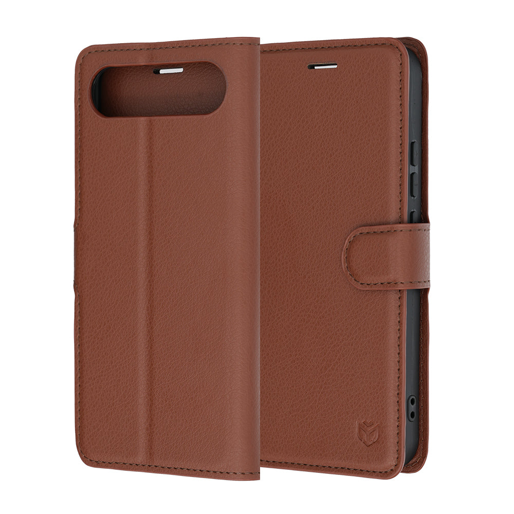 Futrola za Realme 16, Techsuit, Kožna Folio, Smeđa