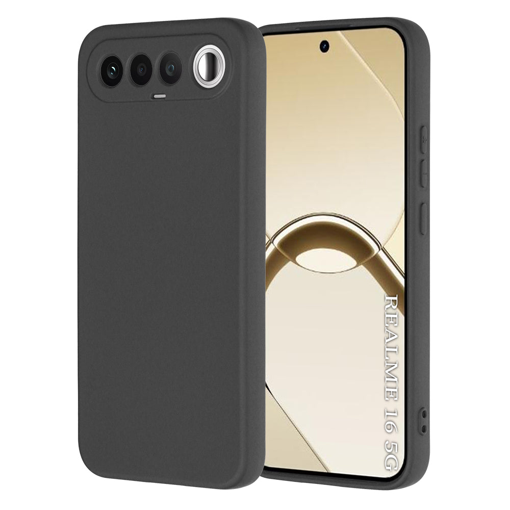 Maska za Realme 16, Techsuit, SoftFlex, Crna