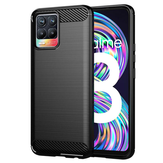 Maska za Realme 8 Pro / 8, Techsuit, Karbon, Crna