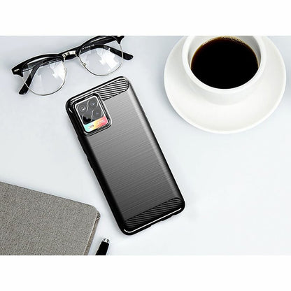 Maska za Realme 8 Pro / 8, Techsuit, Karbon, Crna