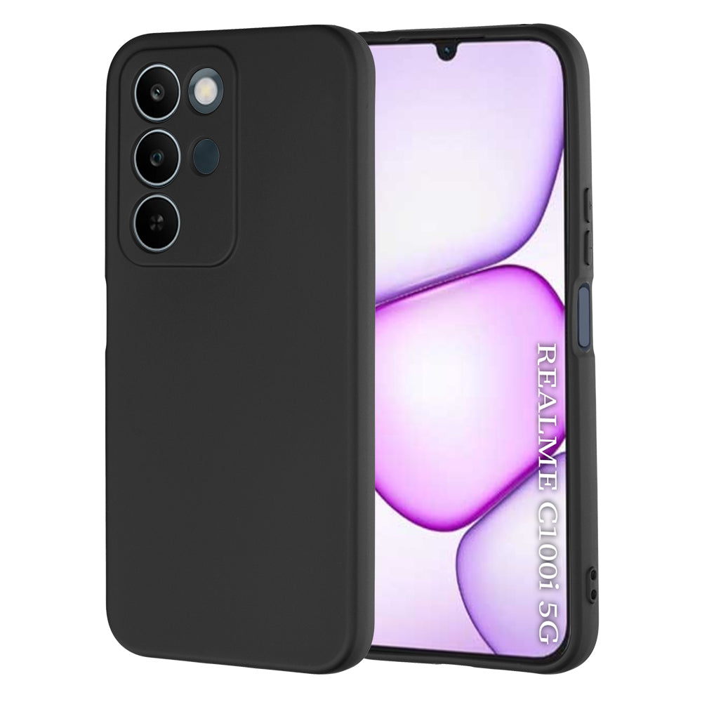 Maska za Realme C100 5G, Techsuit, SoftFlex, Crna
