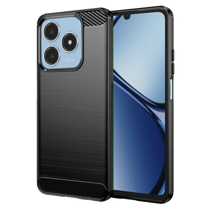 Maska za Realme C63 / C61, Techsuit, Karbon, Crna