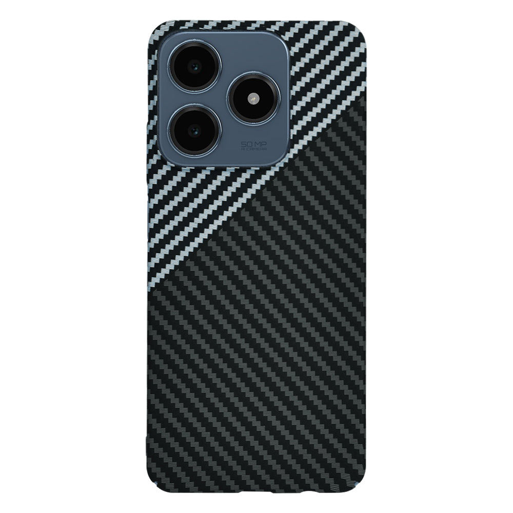 Maska za Realme C63 / C61, Techsuit, Carbonite FiberShell, Crno Siva
