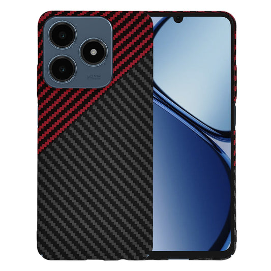 Maska za Realme C63 / C61, Techsuit, Carbonite FiberShell, Crno Crvena