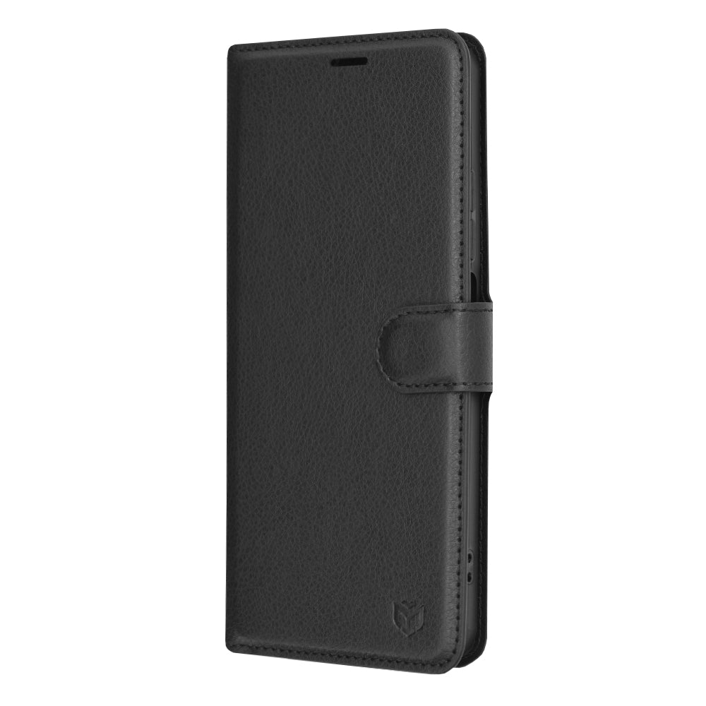 Futrola za Realme C67 4G, Techsuit, Kožna Folio, Crna