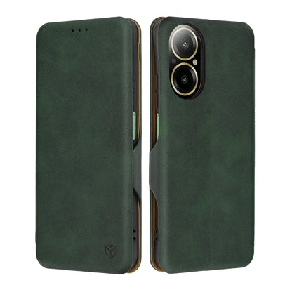 Futrola za Realme C67 4G, Techsuit, Safe Wallet Plus, Zelena