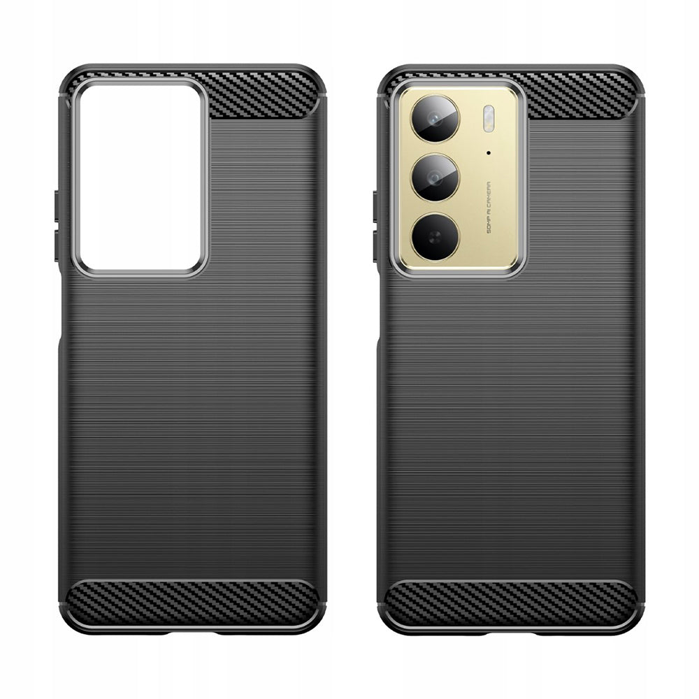 Maska za Realme C75 5G / 14x, Techsuit, Karbon, Crna
