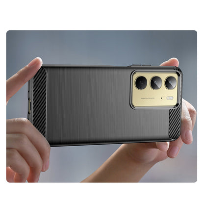 Maska za Realme C75 5G / 14x, Techsuit, Karbon, Crna