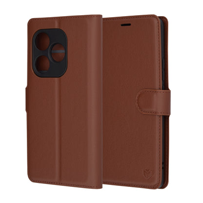 Futrola za Realme GT 6T / GT 6, Techsuit, Kožna Folio, Smeđa