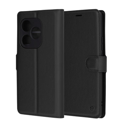 Futrola za Realme GT 6T / GT 6, Techsuit, Kožna Folio, Crna