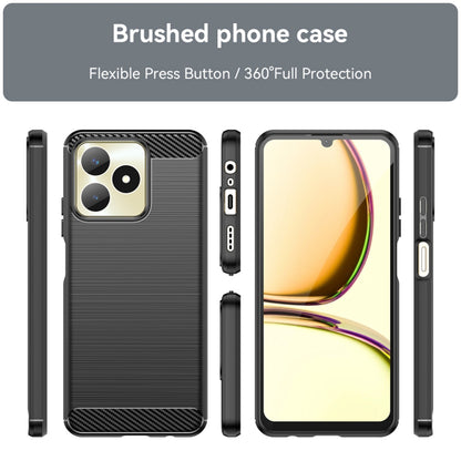 Maska za Realme Note 50 / C51, Techsuit, Karbon, Crna