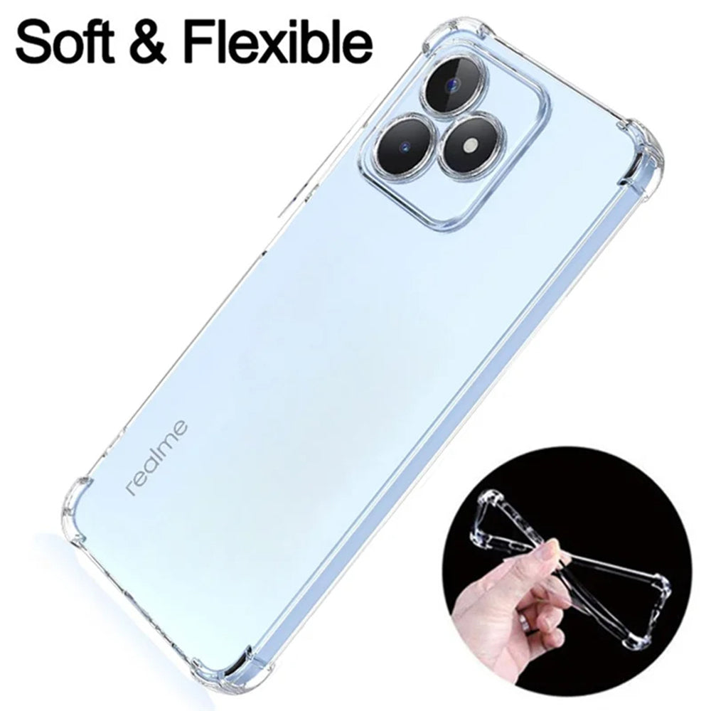 Maska za Realme Note 50 / C51, Techsuit, Shockproof Clear, Prozirna