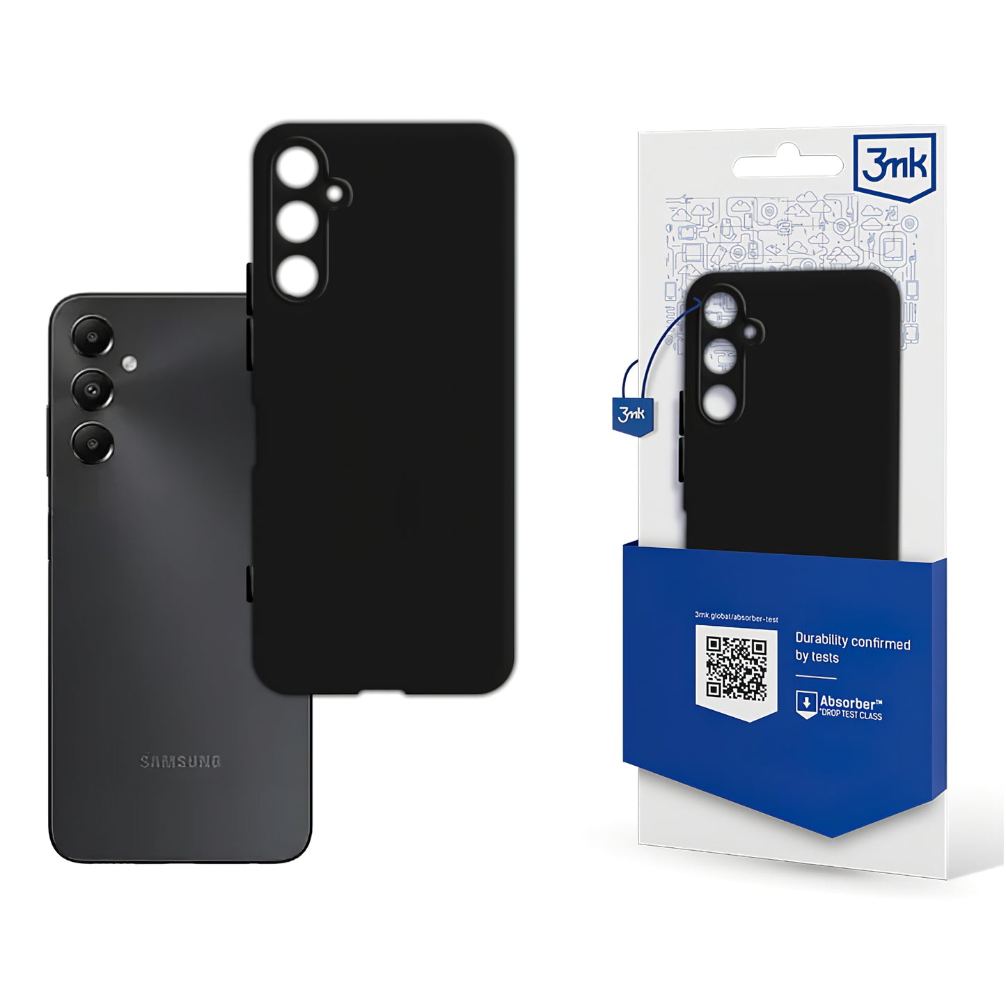 Maska za Samsung Galaxy A05s A057, 3MK, Crna Mat