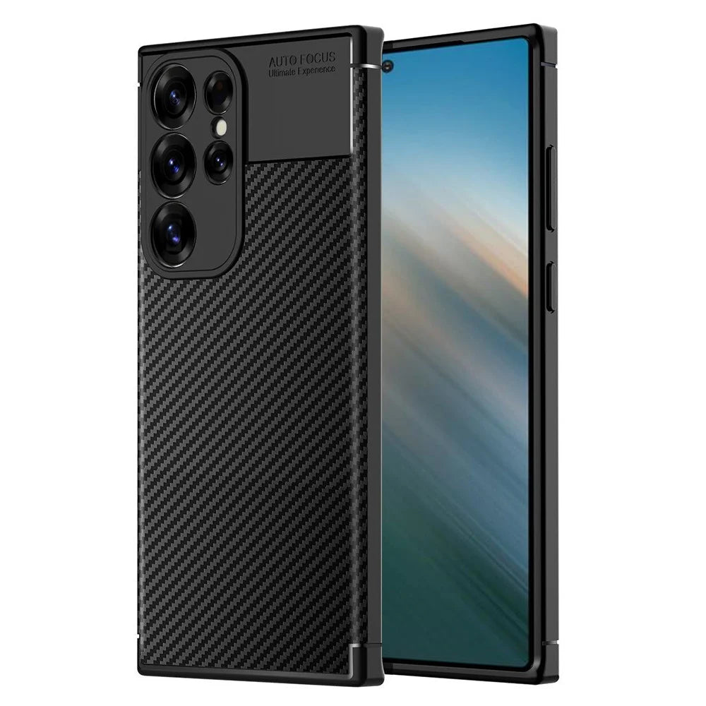 Maska za Samsung Galaxy S25 Ultra S938, Techsuit, CarbonFiber, Crna