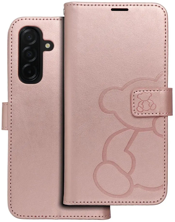 Maska za Samsung Galaxy A26 A266, OEM, MEZZO Teddy Bear, Ružičasto Zlatna